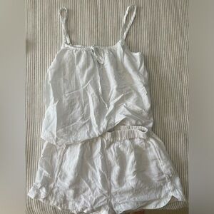 Love by Gap White Linen PJ Set